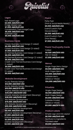 PriceList Design